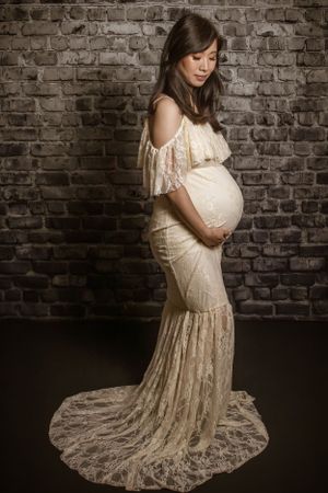 Maternity Photo lace dress
