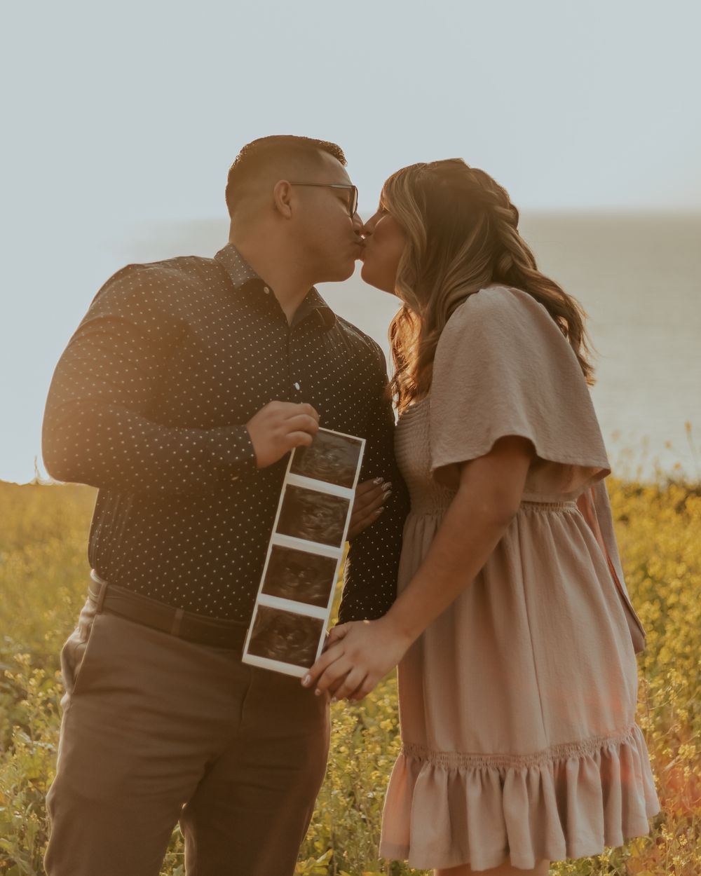 parents baby announcement photography in Palos Verdes, California