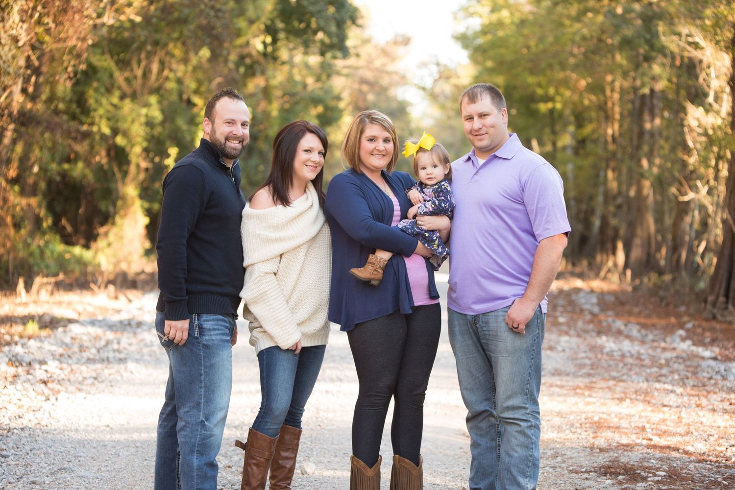 Outdoor family portrait photo.