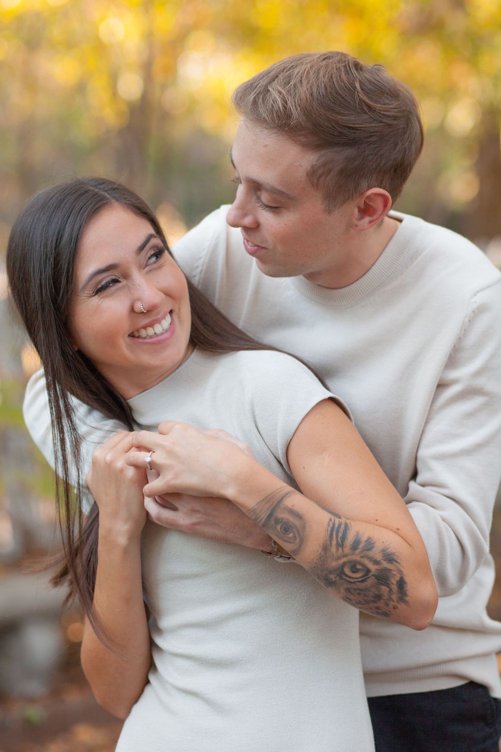 Raleigh, NC Historic Oak View Park Engagement Couple Fall Photography Photo Session