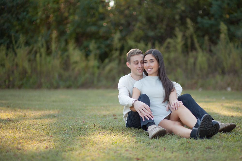 Raleigh, NC Historic Oak View Park Engagement Couple Fall Photography Photo Session