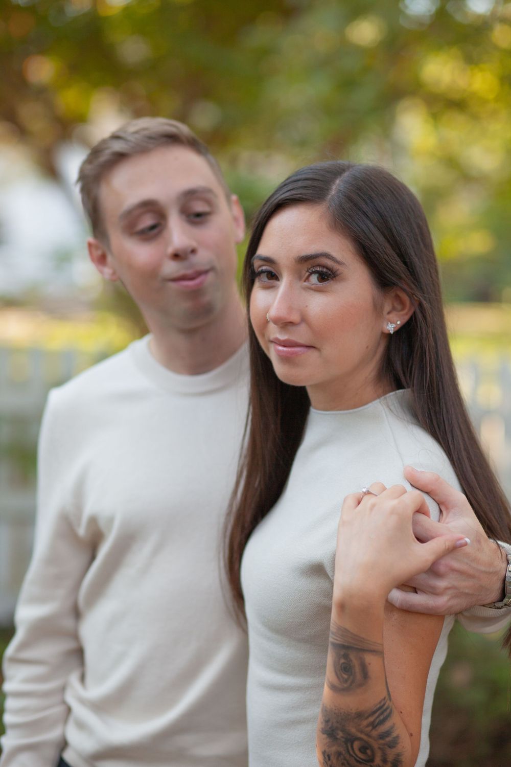 Raleigh, NC Historic Oak View Park Engagement Couple Fall Photography Photo Session