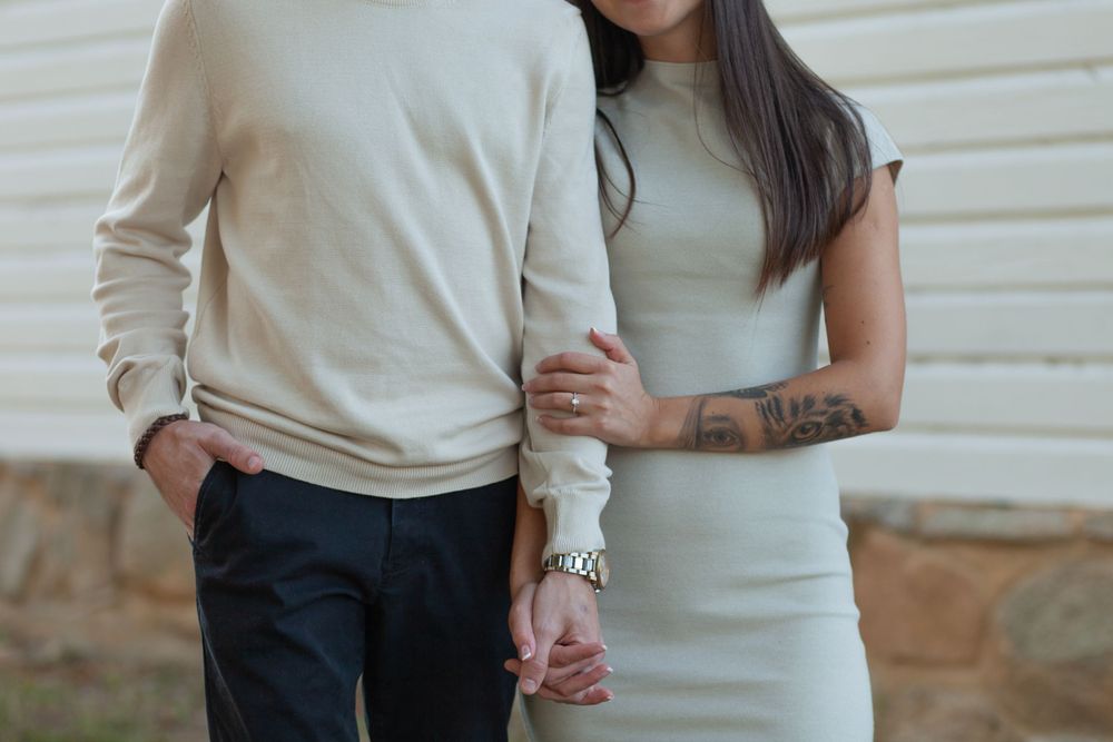 Raleigh, NC Historic Oak View Park Engagement Couple Fall Photography Photo Session