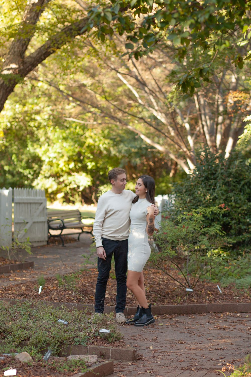 Raleigh, NC Historic Oak View Park Engagement Couple Fall Photography Photo Session