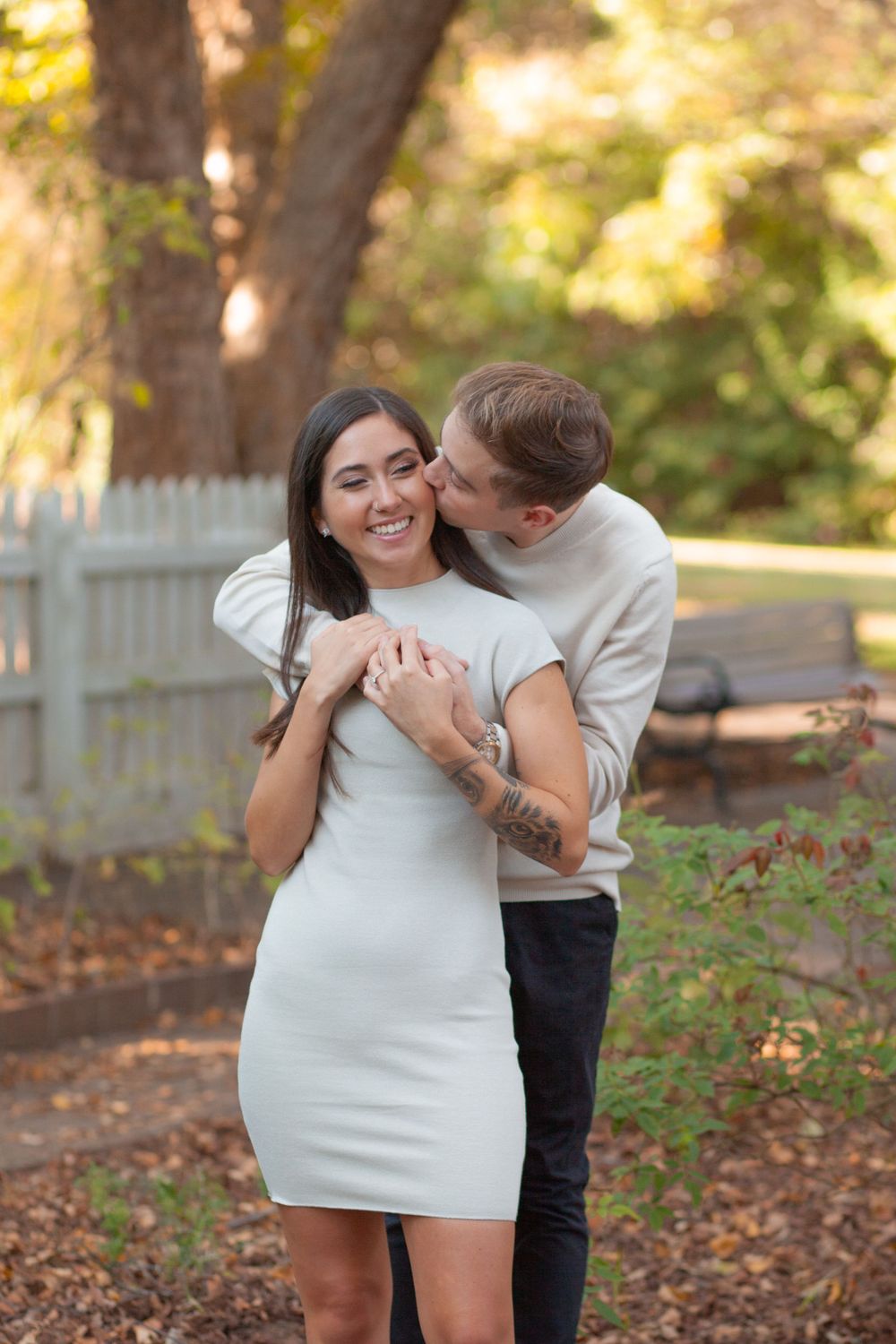 Raleigh, NC Historic Oak View Park Engagement Couple Fall Photography Photo Session