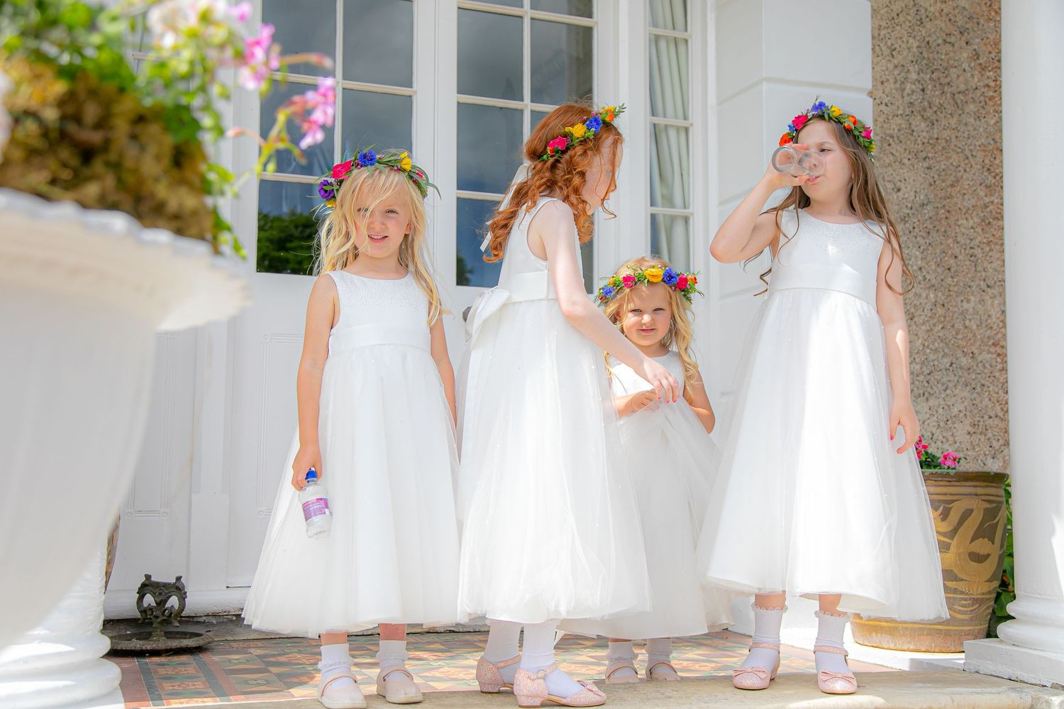 Bridesmaids Flowergirls Kent wedding Photographer Preston Court Canterbury