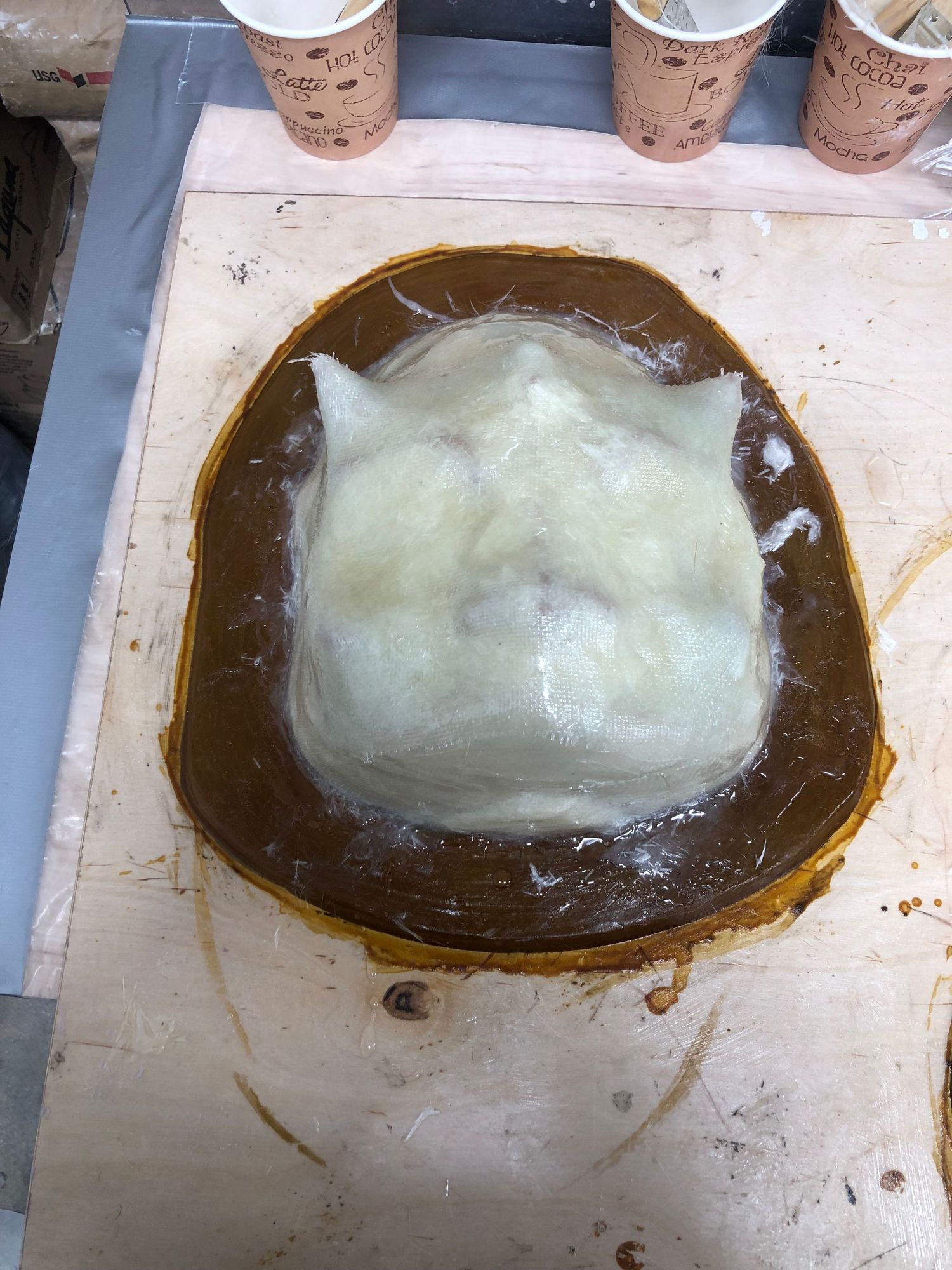 final step fiber glass for silicone mold