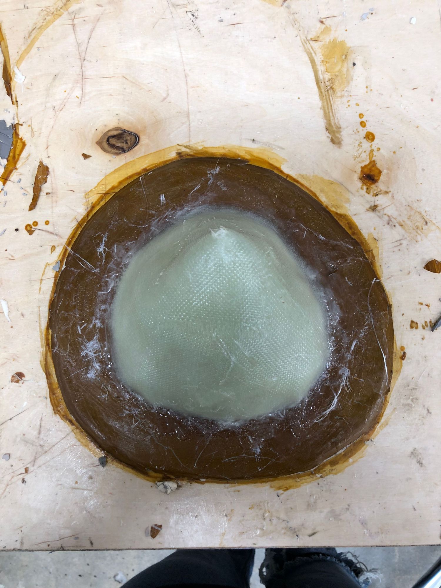 final step fiber glass for silicone mold