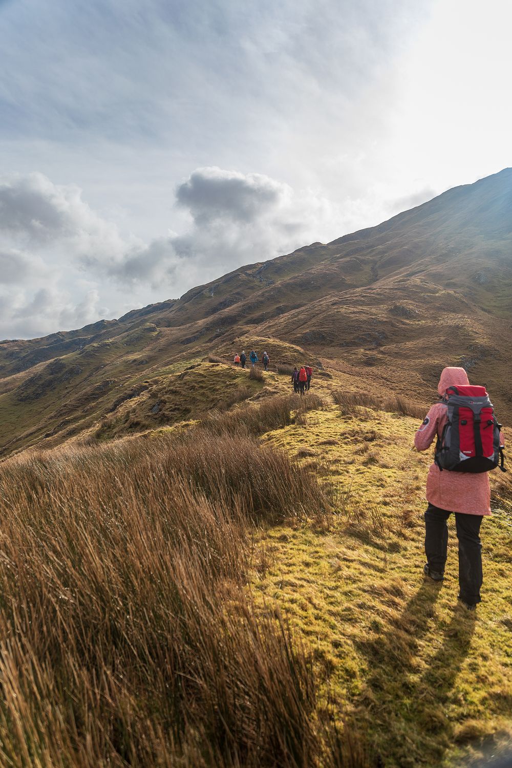 a group of woman hiking Ben Baun in Connemara national park