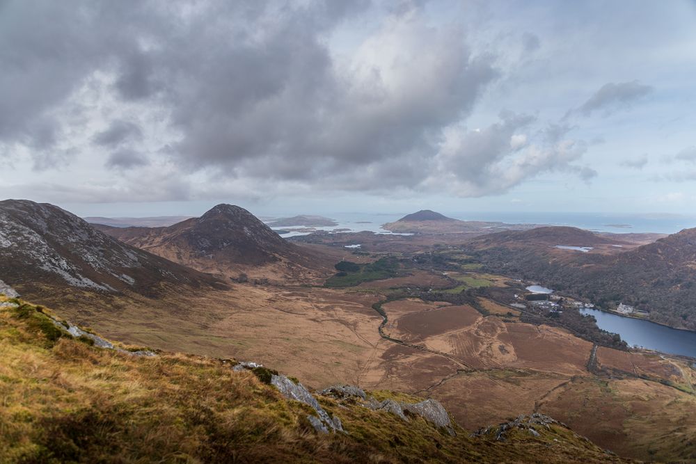 a group of woman hiking Ben Baun in Connemara national park