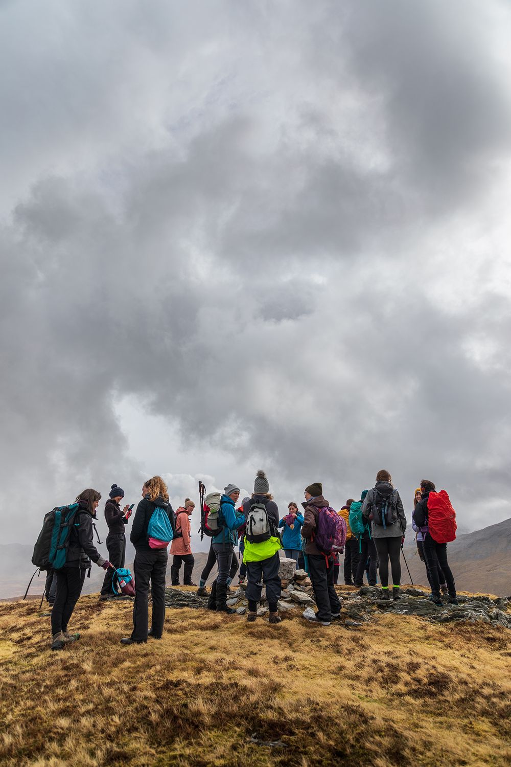 a group of woman hiking Ben Baun in Connemara national park