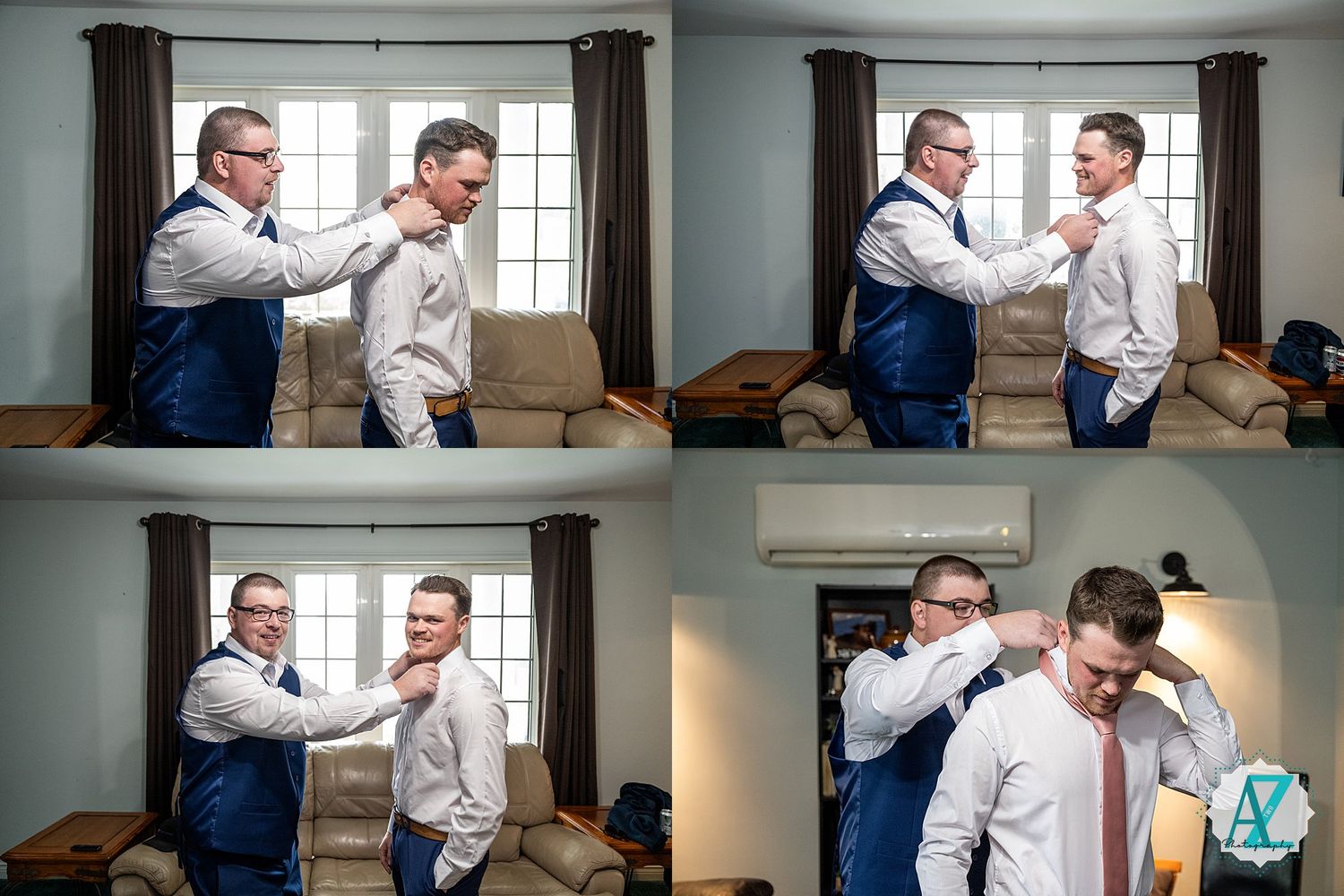 Two people in white shirts and dress pants demonstrate a sequence of dance moves with flowing motion and rhythm.