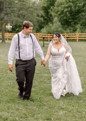 Bride and groom walk hand in hand at Whispering Willow wedding photography New Brunswick Canada photographer elegant timeless wedding photos