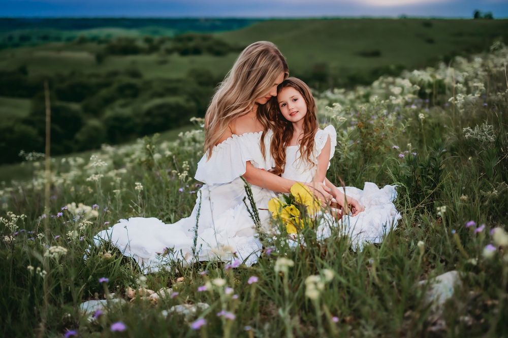 Soft afternoon sunlight illuminates a meadow filled with delicate Queen Anne's Lace and wild grasses.