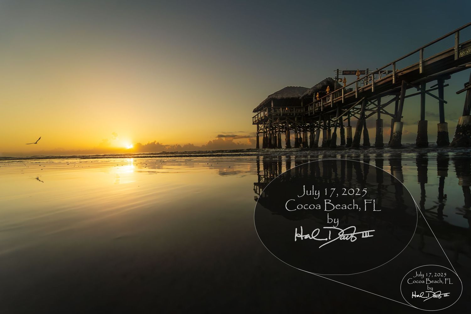 Sunrise Photograph showcasing how text would look on the photo in an enlarged example