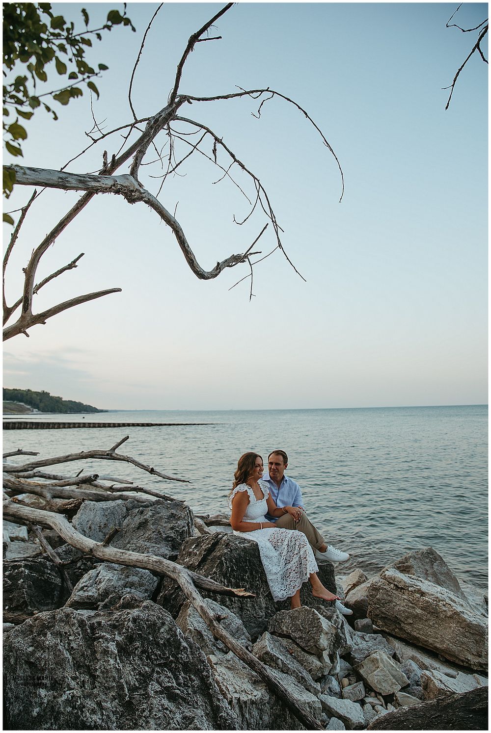 Lake Michigan Engagement Photos Chicago Wedding Photographer Melissa Marie Photography