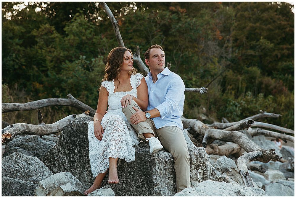 Lake Michigan Engagement Photos Chicago Wedding Photographer Melissa Marie Photography