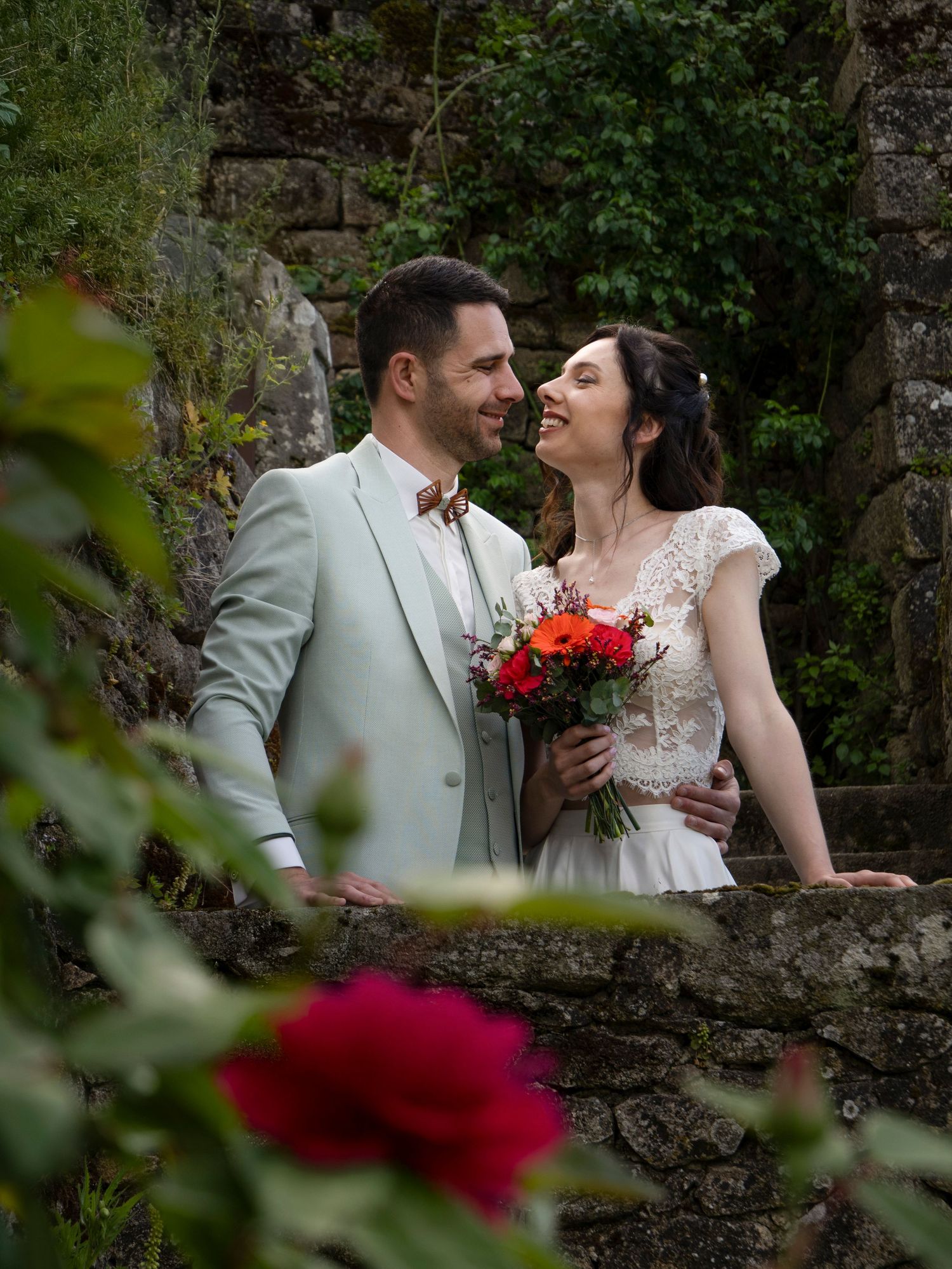 Photographe de mariage Vendée, photo de mariage, couple de jeunes mariés
