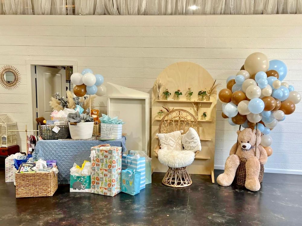 Baby shower with baby bear theme