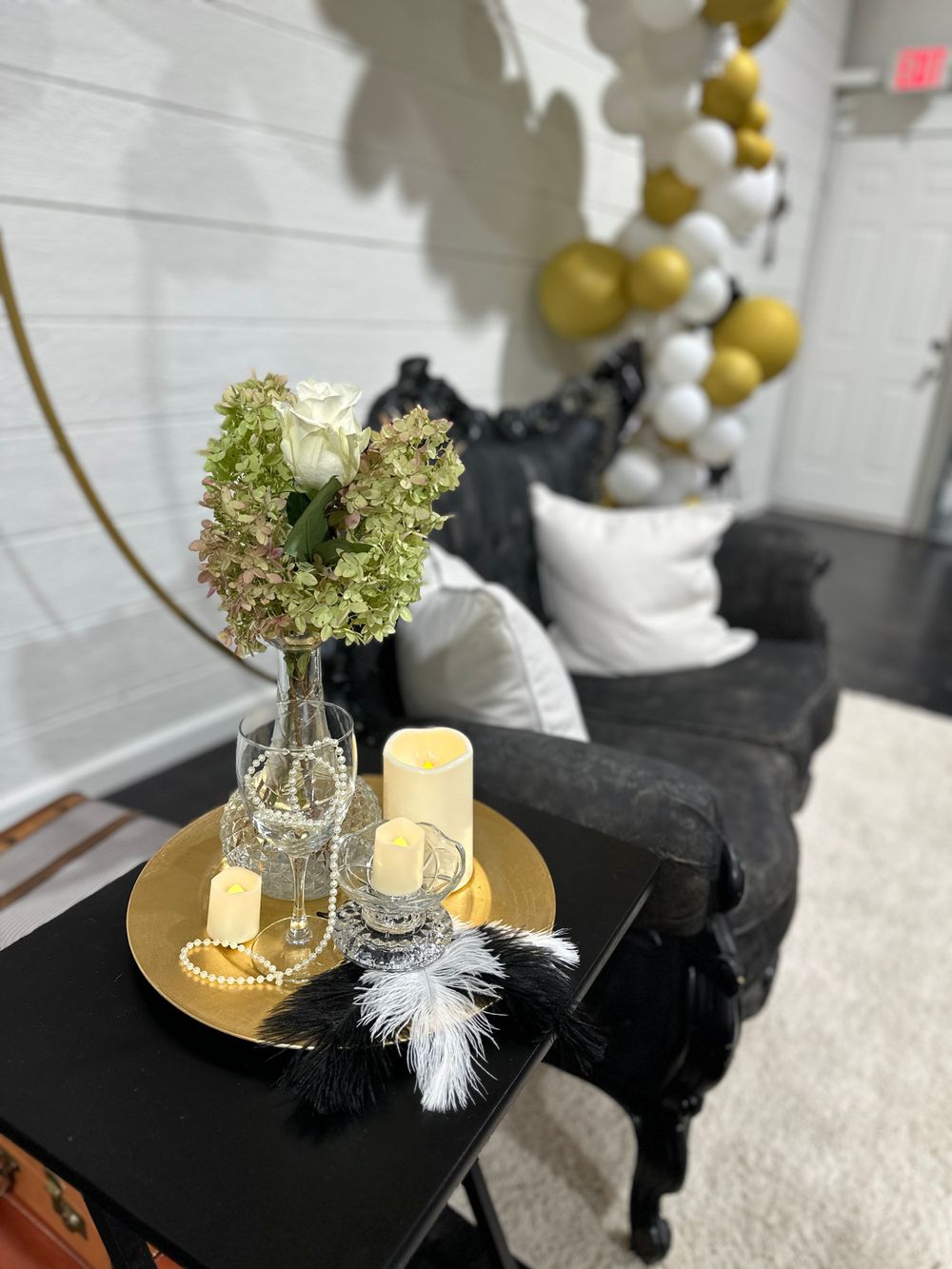 Party photo area set up