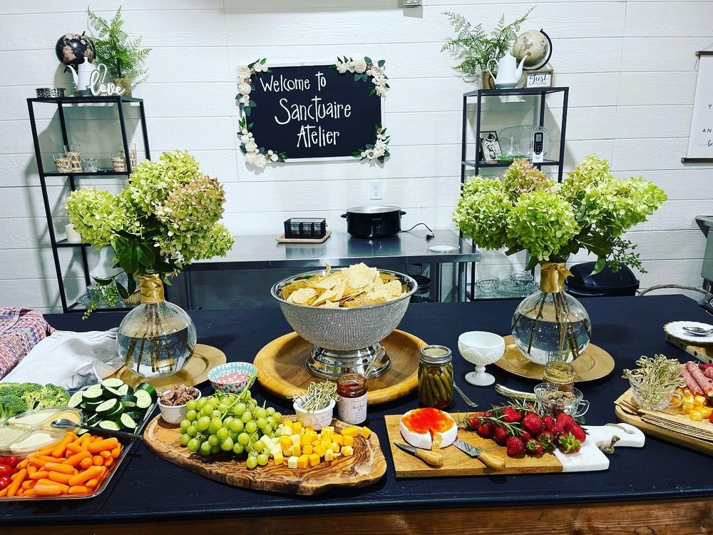 Party food spread