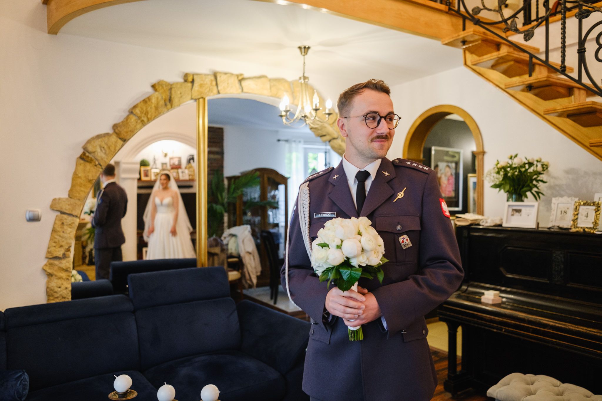 The first look podczas ślubu.