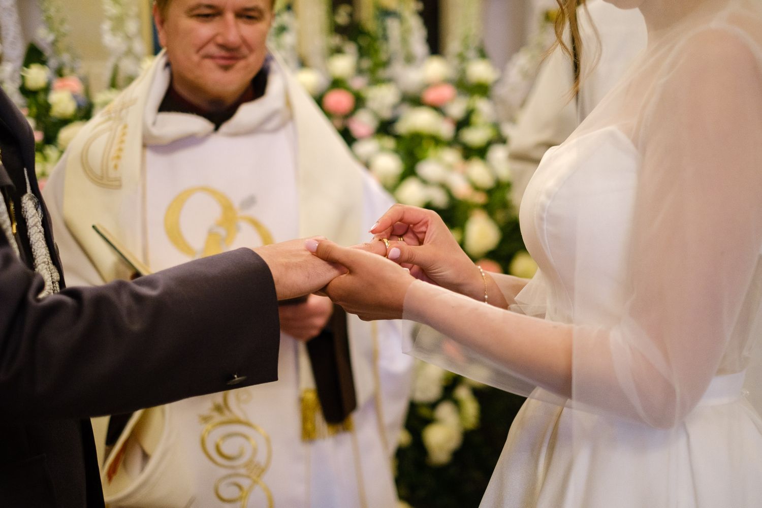 Przysięga ślubna w Kościele Wniebowzięcia NMP w Brodach