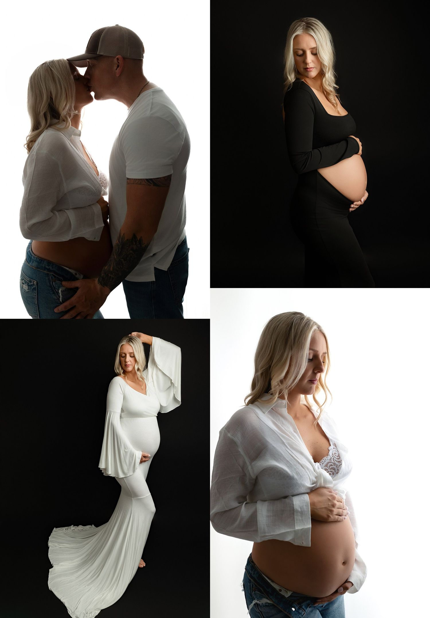 Collage of maternity session. Greenville SC newborn photographer, Easley SC newborn