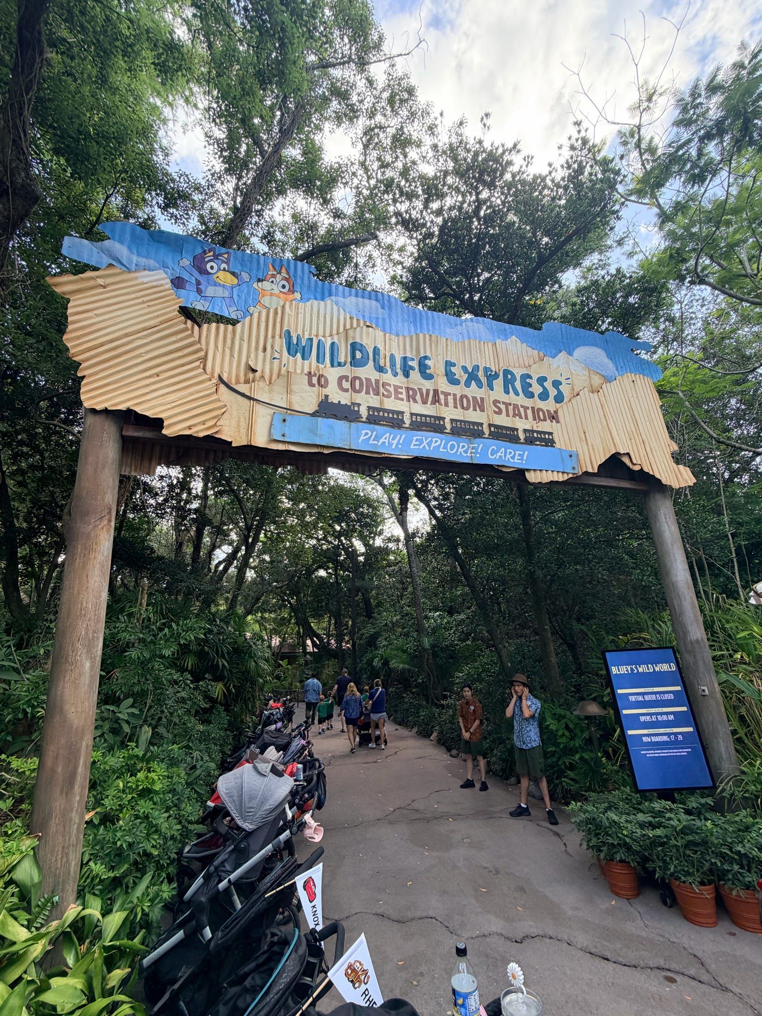 Sign for Wildlife Express to Conservation Station at Disney's Animal Kingdom park.