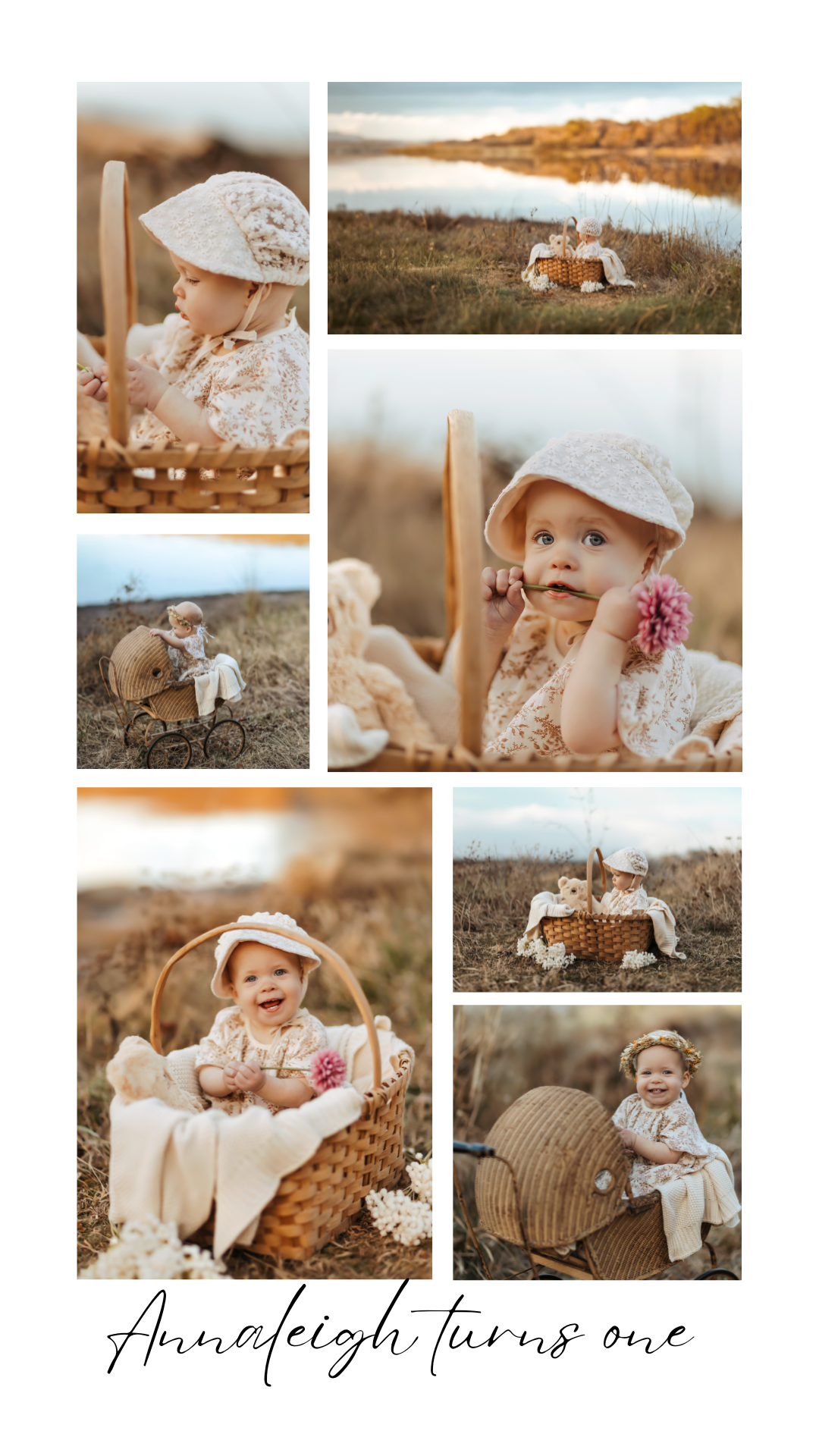 Little one celebrating a birthday in a vintage style photoshoot in Maryville, TN