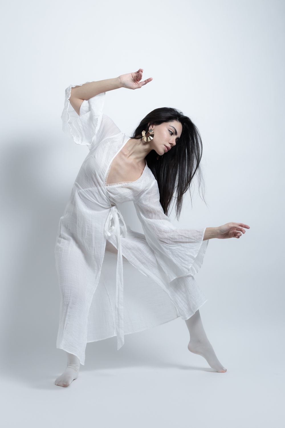 Cicek Karaman drawing on her contemporary dance roots.