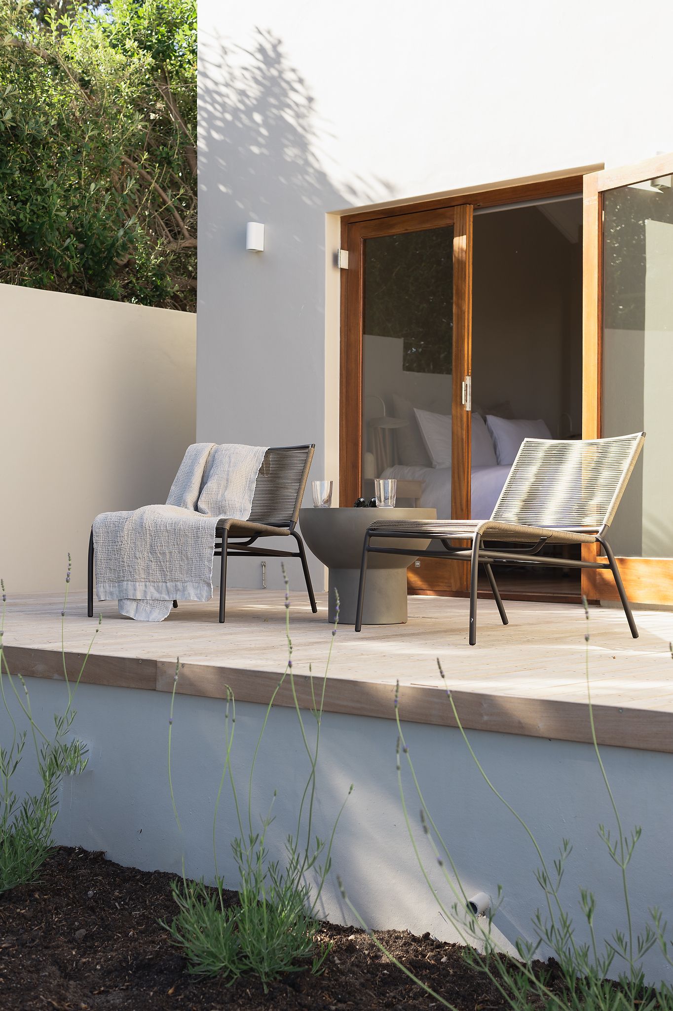 Spacious garden and outdoor seating area designed for entertaining