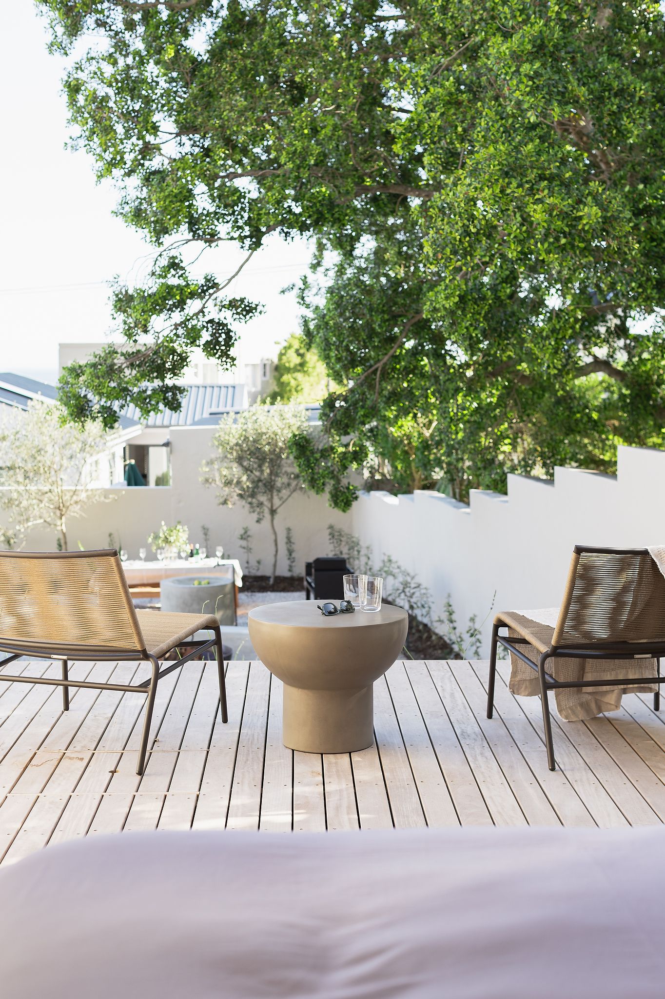 Spacious garden and outdoor seating area designed for entertaining