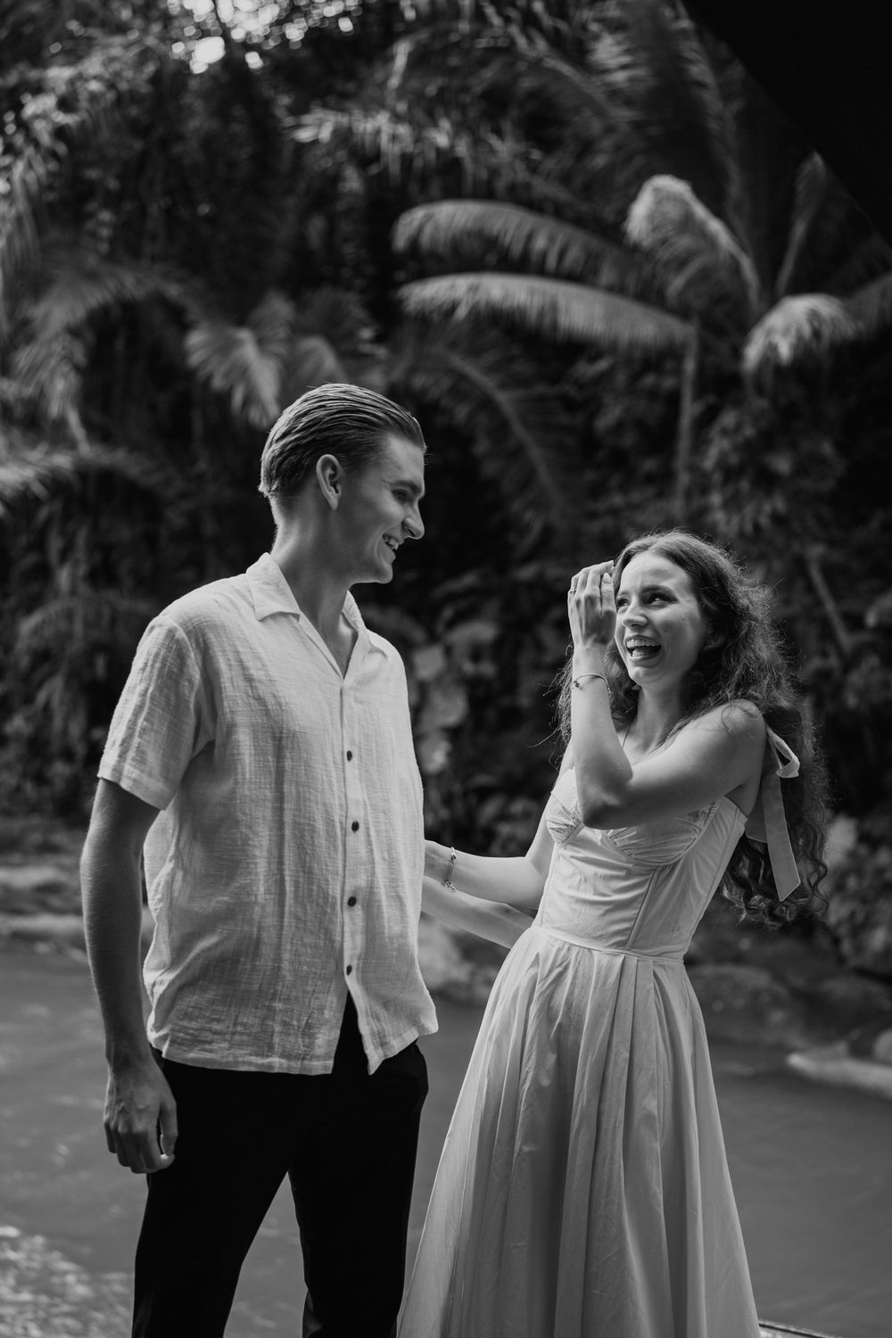 Intimate engagement photography at Samaya Ubud Bali