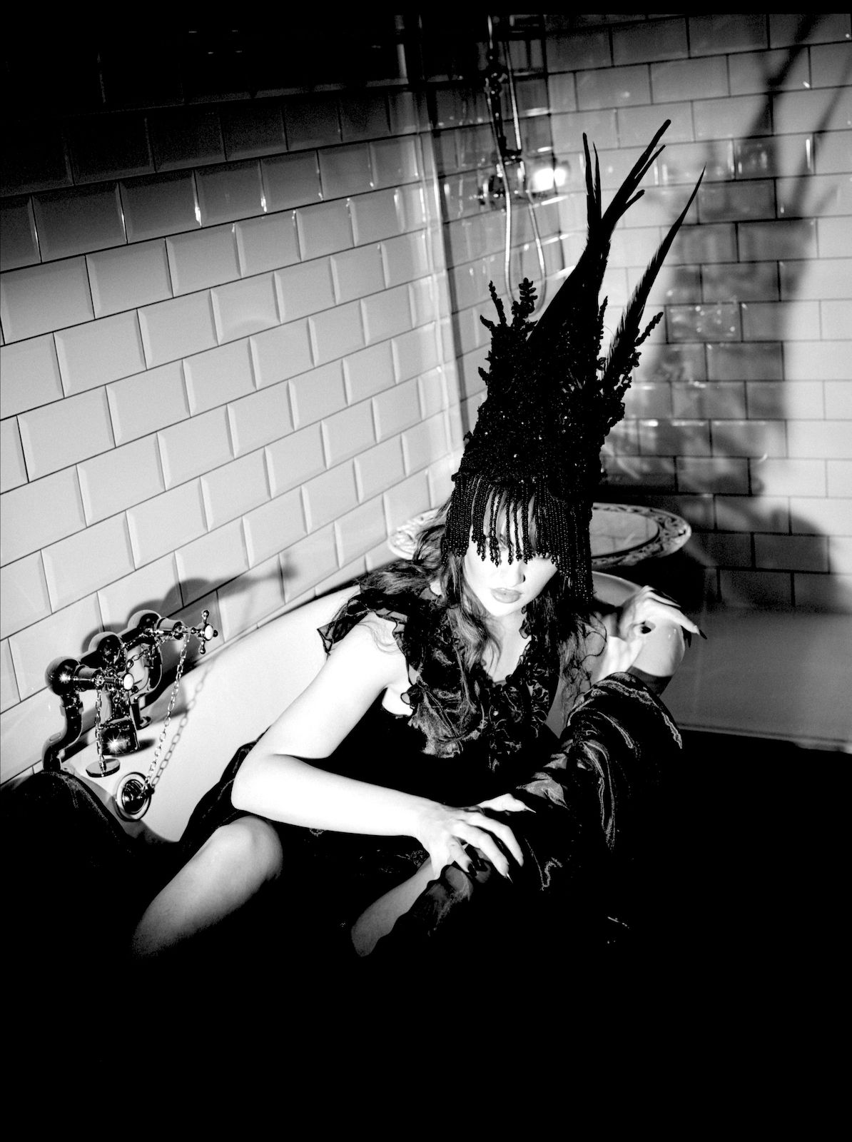 Film Photographer of the Year Entry - Ted Smith Photography - Jessica Wilcock wearing headwear by designer Jay Briggs