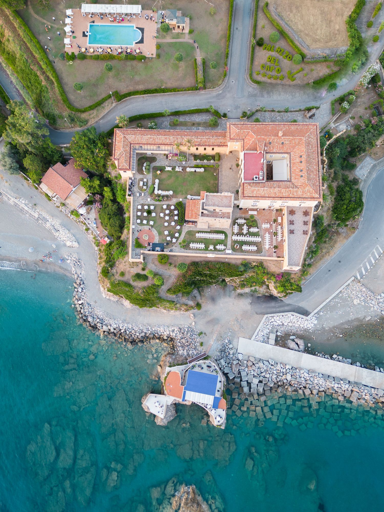 Palazzo del Capo Calabria wedding venue aerial view