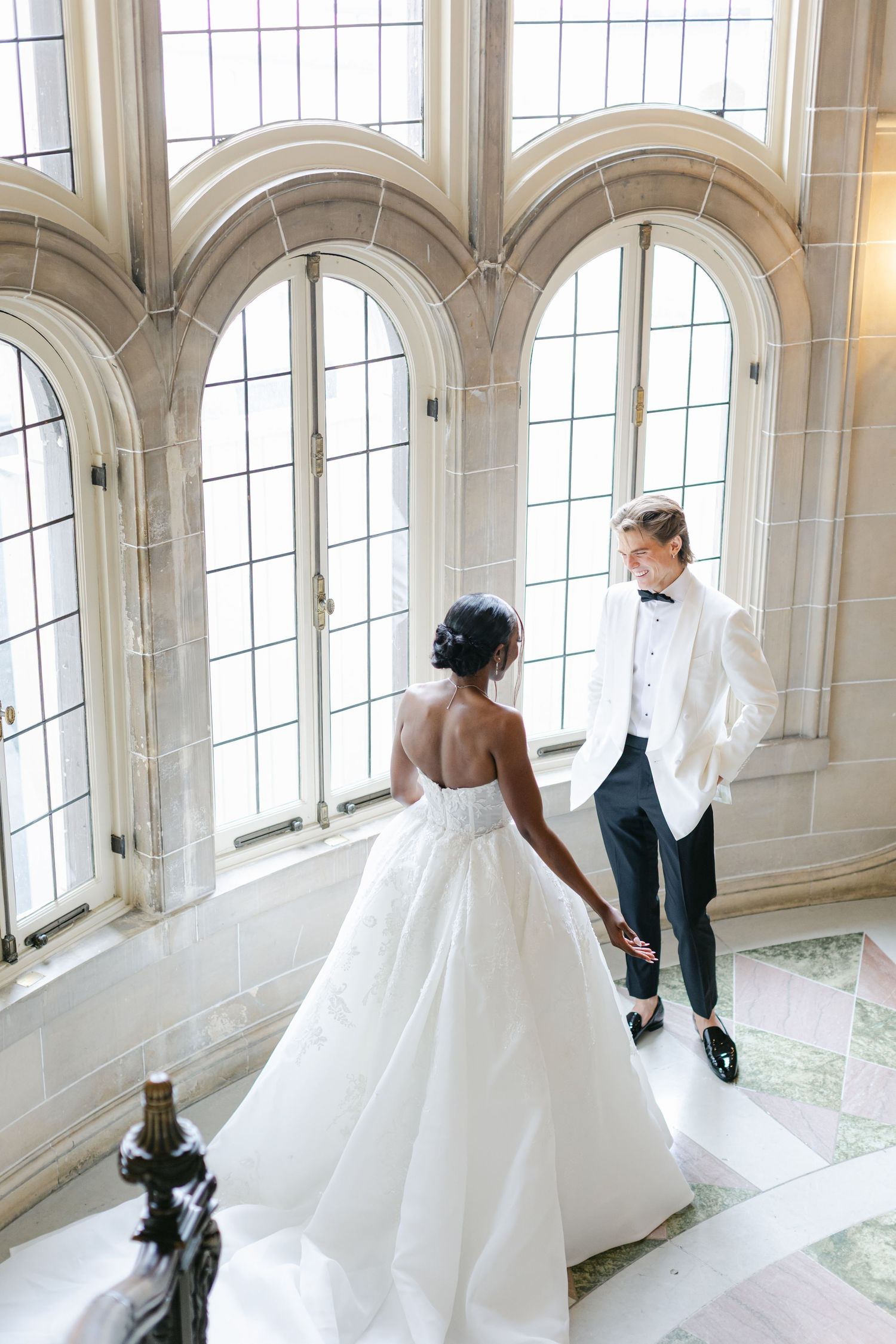 The Armour House Wedding in Lake Forest, IL - Bride and Groom First Look