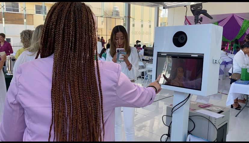 Selfie Booth with touch screen .