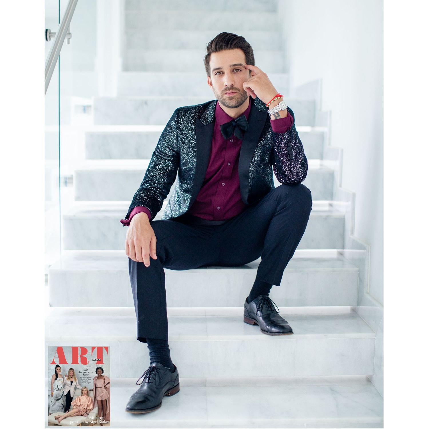 Portrait of a man. Photographed for Art Bodega Magazine. Summer 2023. 10th anniversary issue. 50 Most Beautiful in the Arts & Philanthropy.