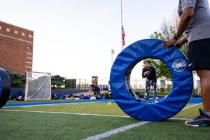 Football player training