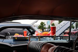 Steak n shake in vintage cars retro