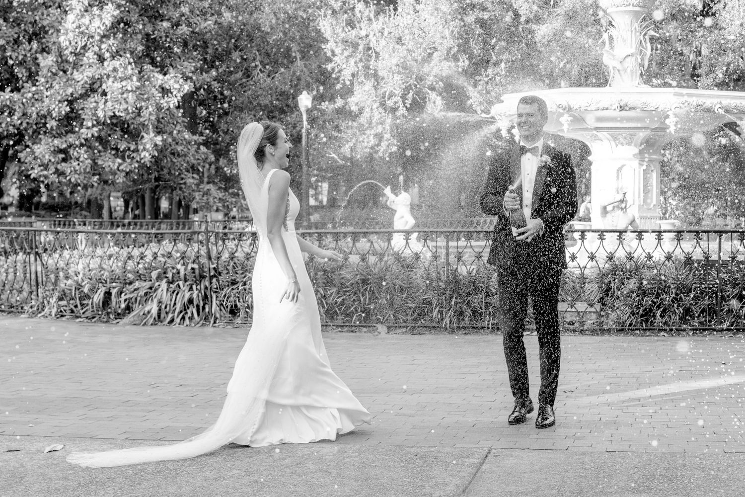 Champagne toast in luxury Austin Texas Wedding.