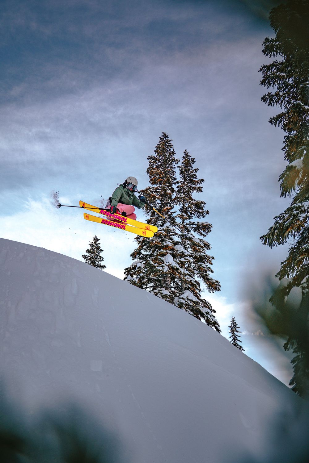 Jumping skier