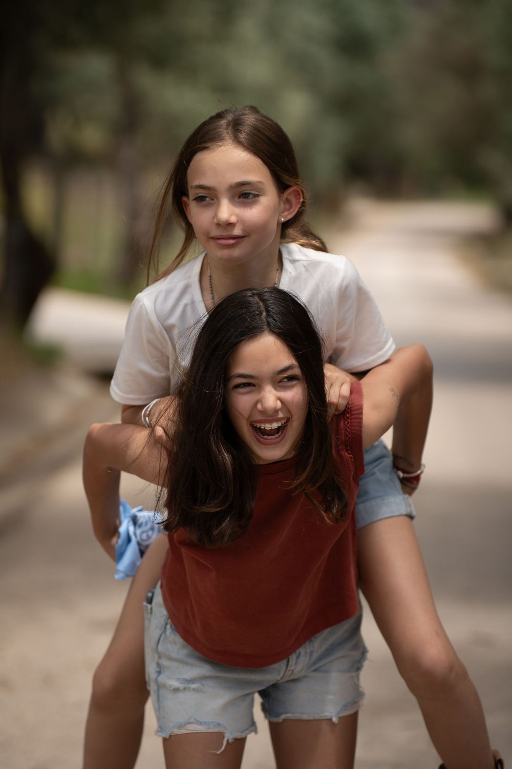 Two girls in a farm