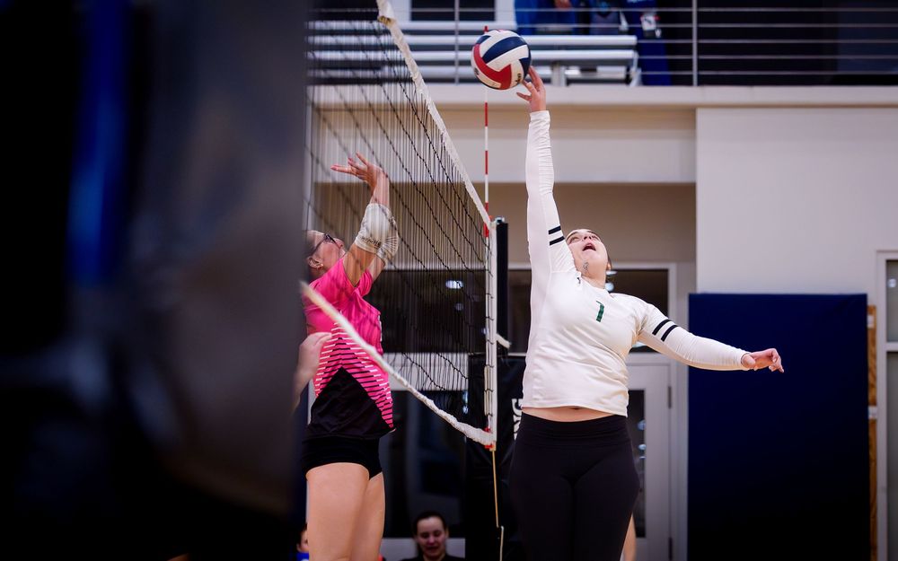 Asphalt Green VB Club player attacks at the net during May Madness at Spooky Nook by Deanna Fox, SportsFox Photography based in Hershey PA