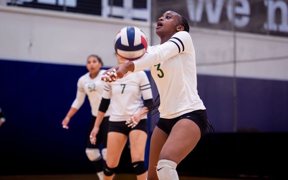 Asphalt Green VB Club players pass in serve receive at May Madness, Spooky Nook by Deanna Fox, SportsFox Photography based in Hershey PA