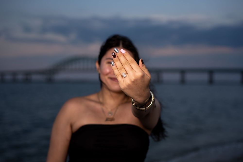 Engagement - Beach Flash Photography (portraits)