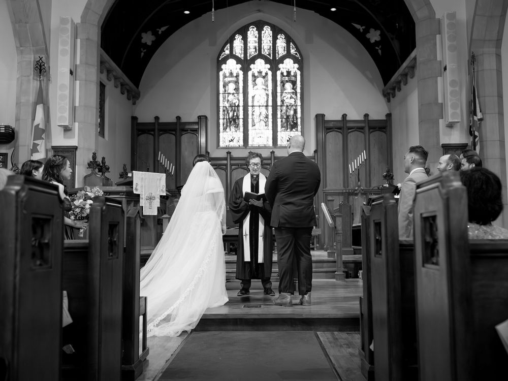Bride and groom during a Toronto wedding session