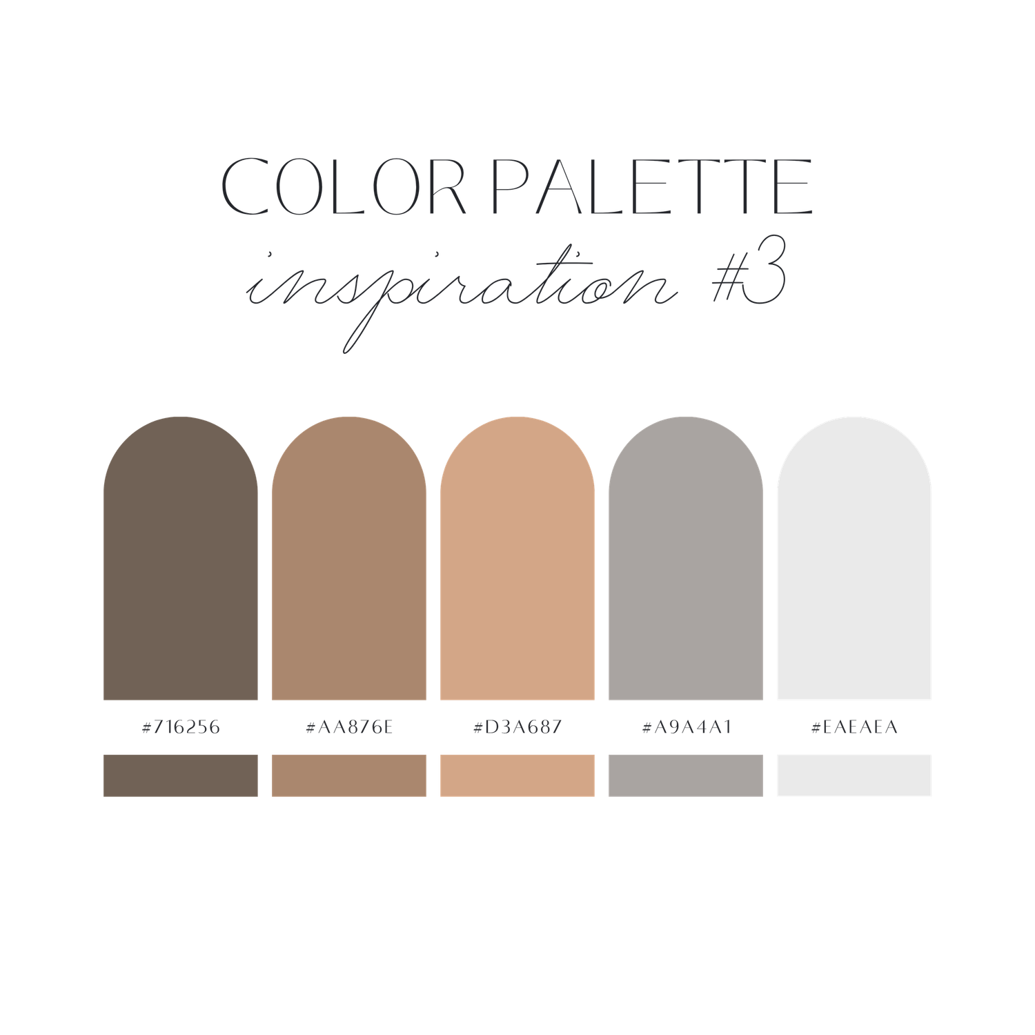 A minimalist color palette featuring cool tones transitioning from sage green to navy blue.