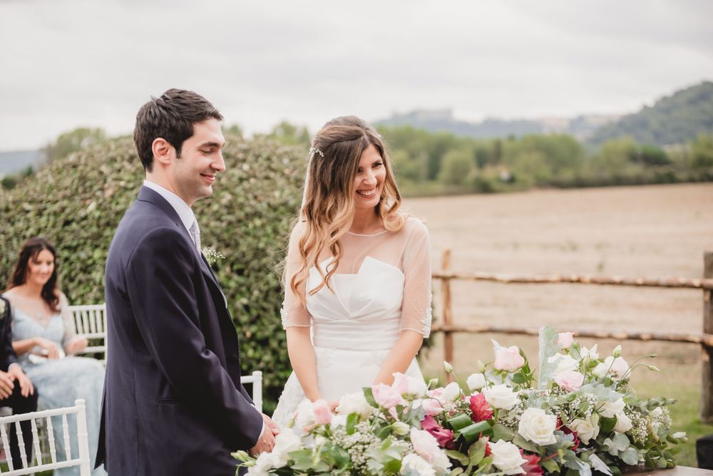 Romantic wedding couple shares intimate moments against scenic outdoor backgrounds in a photo collage.